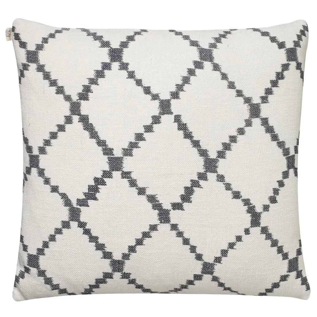 Ikat Kerela 抱枕套 50x50cm, 白色-灰色 Chhatwal & Jonsson