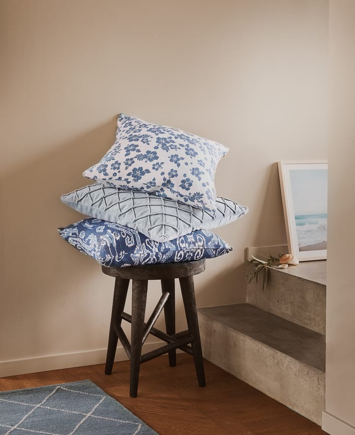 Ikat Madras 靠枕套 50x50 cm, Palace 蓝色-heaven 蓝色 Chhatwal & Jonsson