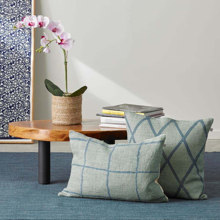 Ikat Orissa 靠枕套 50x50 cm, aqua-heaven 蓝色 Chhatwal & Jonsson