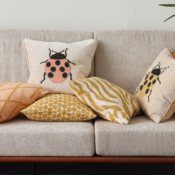 Ikat Orissa 靠枕套 50x50 cm, 玫瑰色-spicy 黄色 Chhatwal & Jonsson