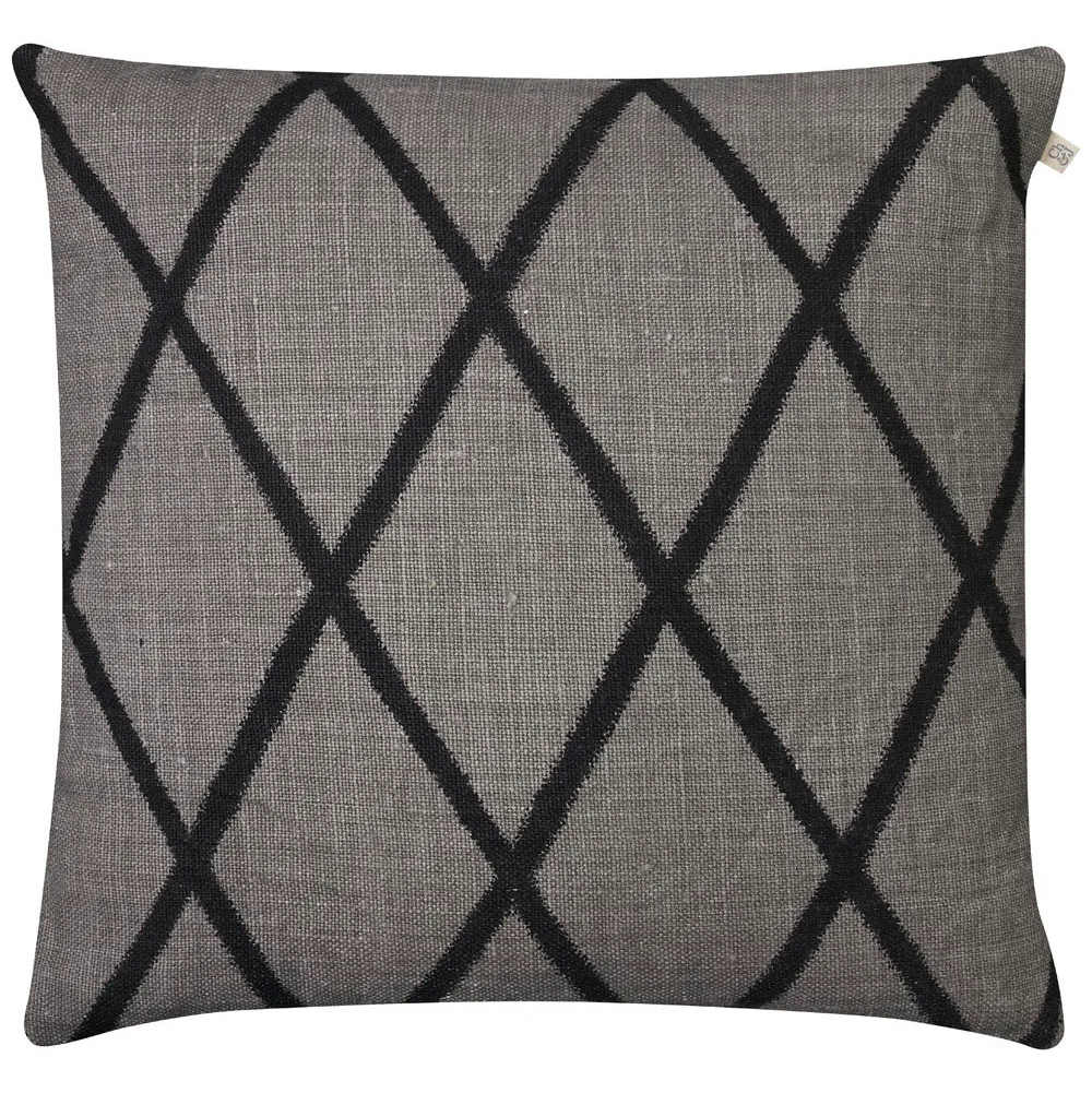 Ikat Orissa 抱枕套 50x50cm, 灰色-黑色 Chhatwal & Jonsson