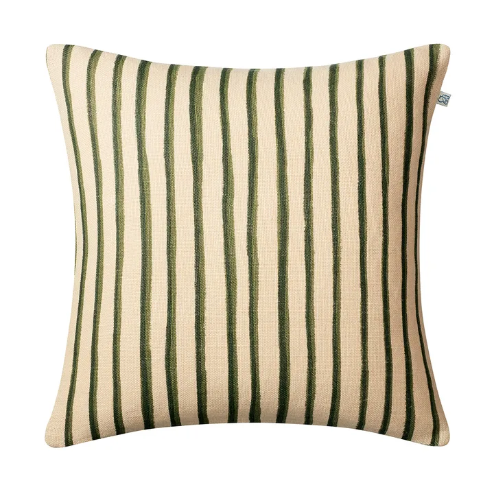 Jaipur Stripe 抱枕套 50x50cm - 米色_绿色_绿色 - Chhatwal & Jonsson