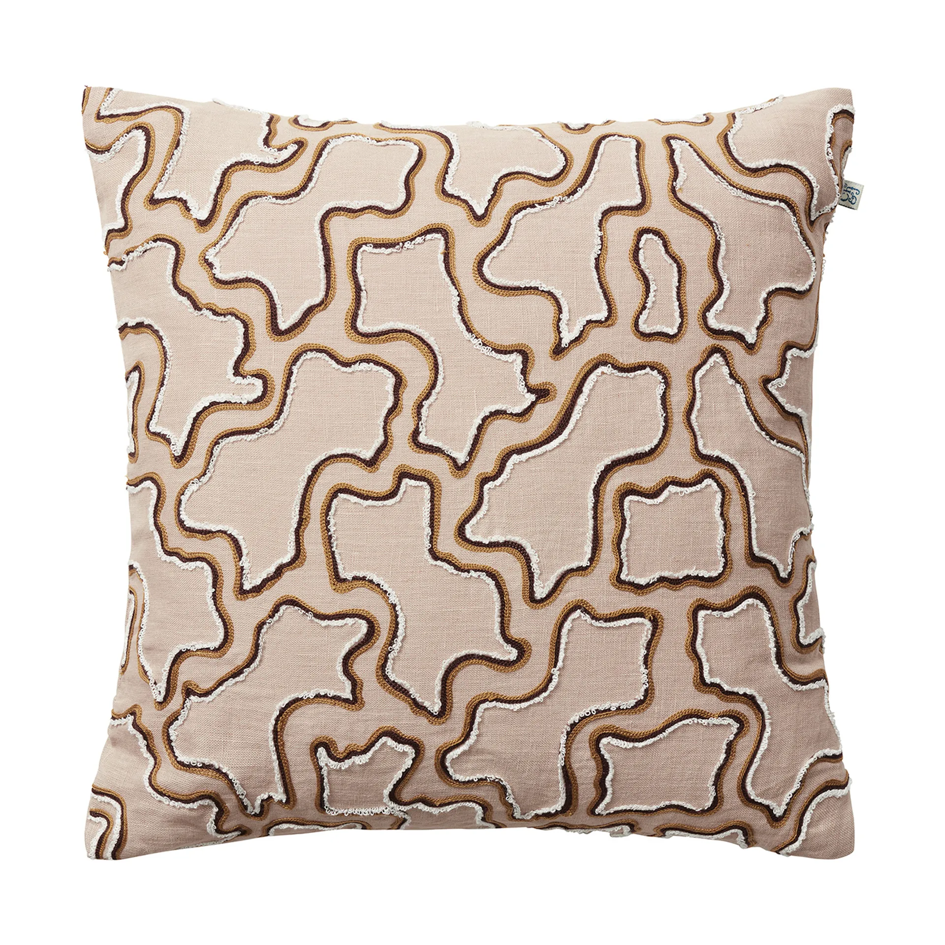 Kamal 枕头套 50x50 cm, Masala Yellow-Cognac-Off White Chhatwal & Jonsson