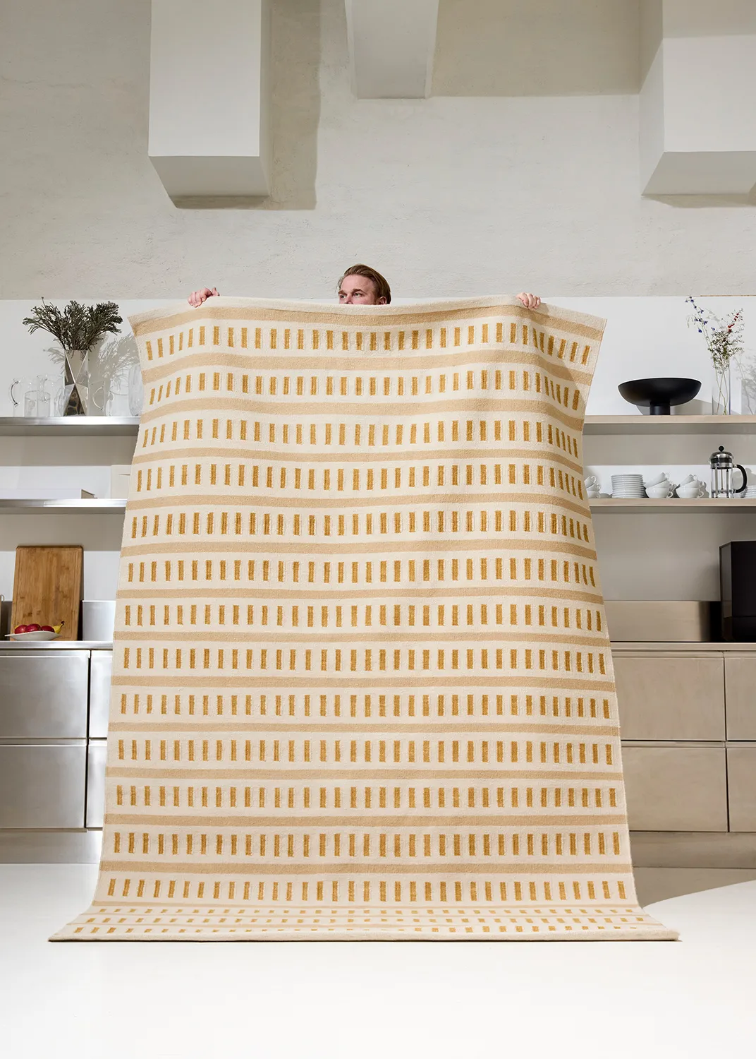 Ladakh 羊毛地毯, 米白色-米色-masala 黄色, 180x270 cm Chhatwal & Jonsson