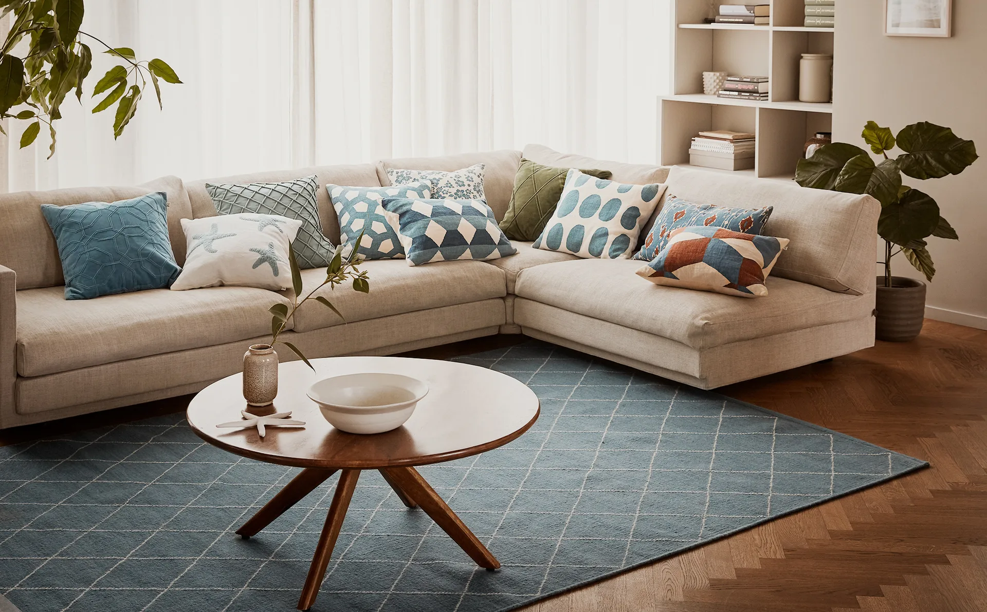 Meera 枕头套 50x50 cm, Heaven 蓝色 Chhatwal & Jonsson