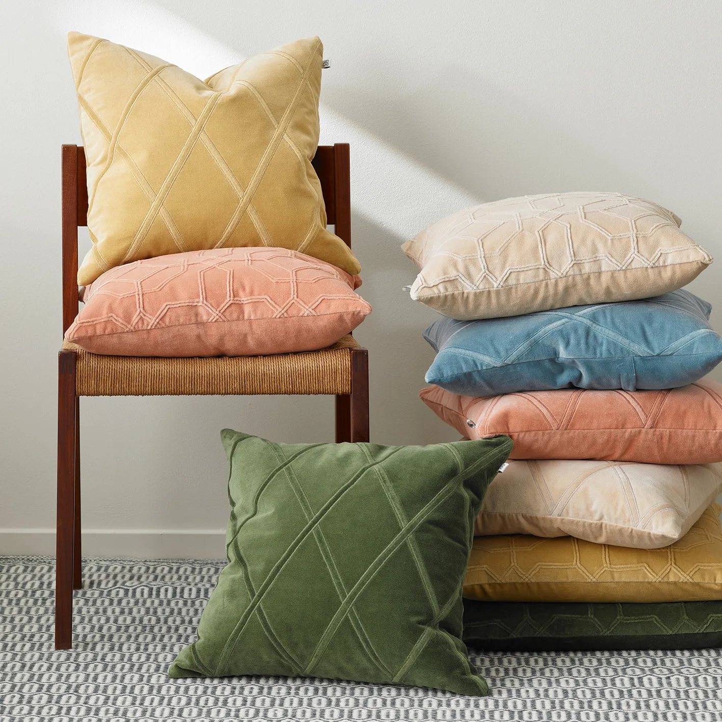 Nandi 靠枕套 50x50 cm, 玫瑰色 Chhatwal & Jonsson