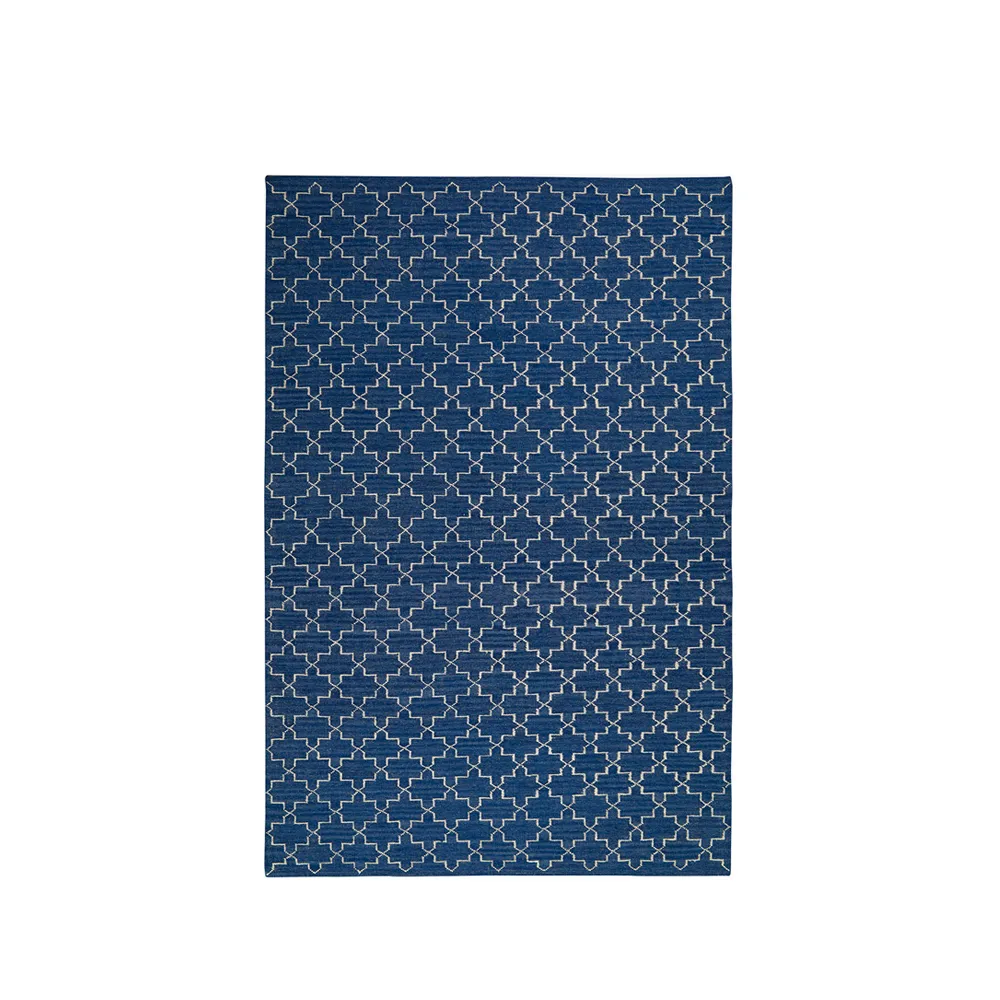 New Geometric 几何图案北欧风格地毯, Indigo melange/米白色_180x272cm Chhatwal & Jonsson