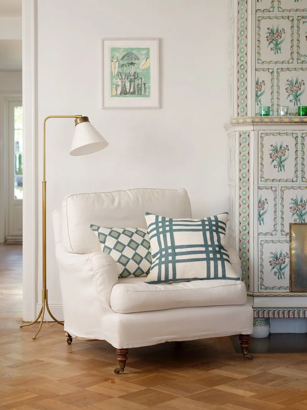 Shimla 靠枕套 50x50 cm, 天堂蓝 Chhatwal & Jonsson