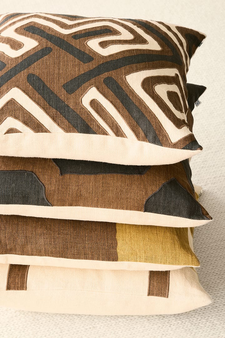 Sikkim 枕头套 50x50 cm, Taupe-Dark Brown Chhatwal & Jonsson