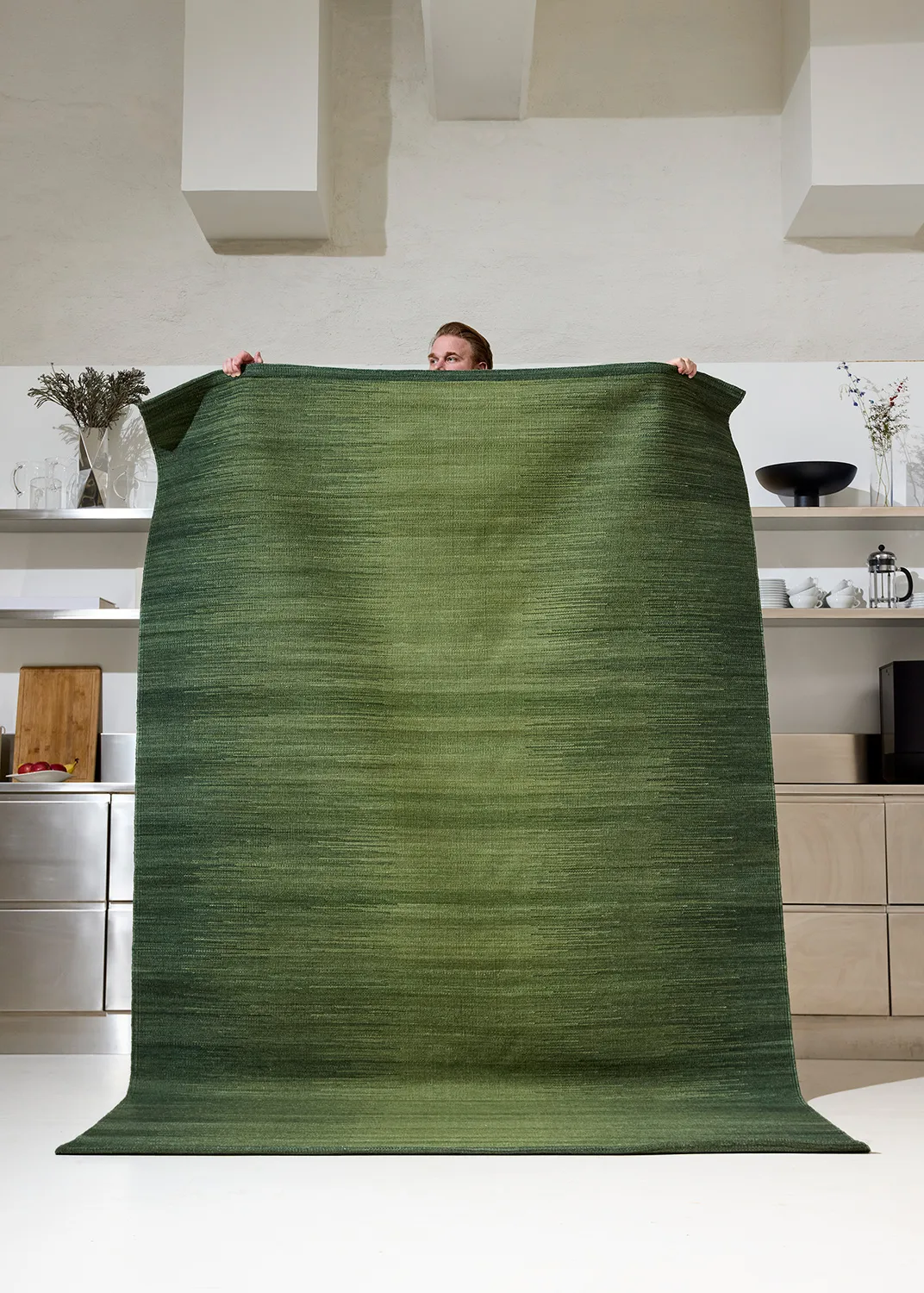 Tapti 羊毛地毯, 绿色, 180x270 cm Chhatwal & Jonsson