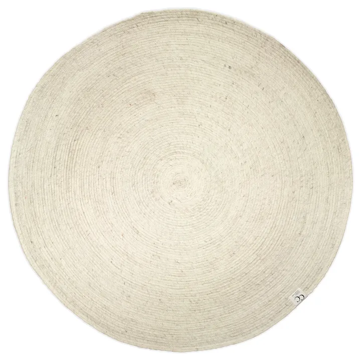 美丽诺圆形羊毛地毯直径160cm - 白色 - Classic Collection