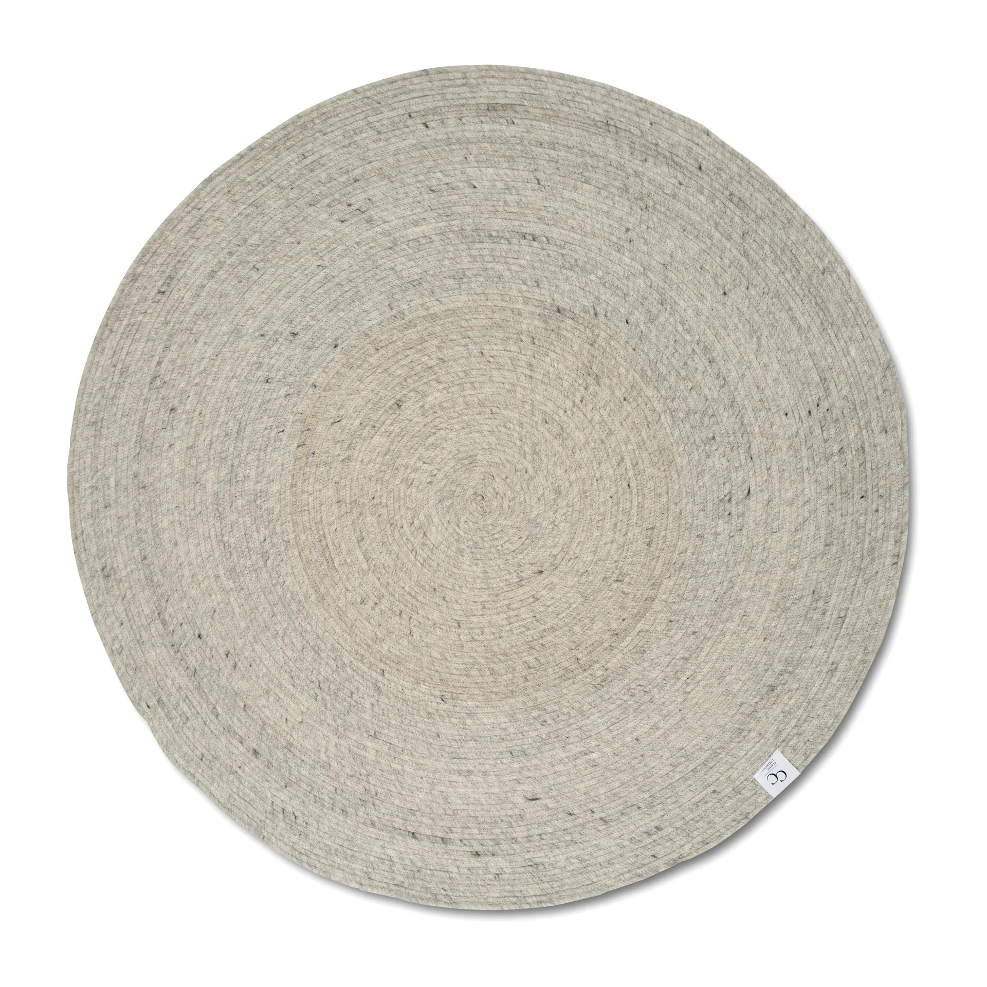 美丽诺圆形羊毛地毯直径160cm, 水泥色 Classic Collection