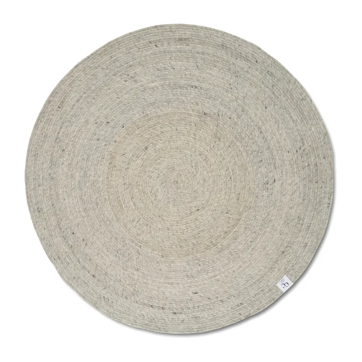美丽诺圆形羊毛地毯直径160cm - 水泥色 - Classic Collection