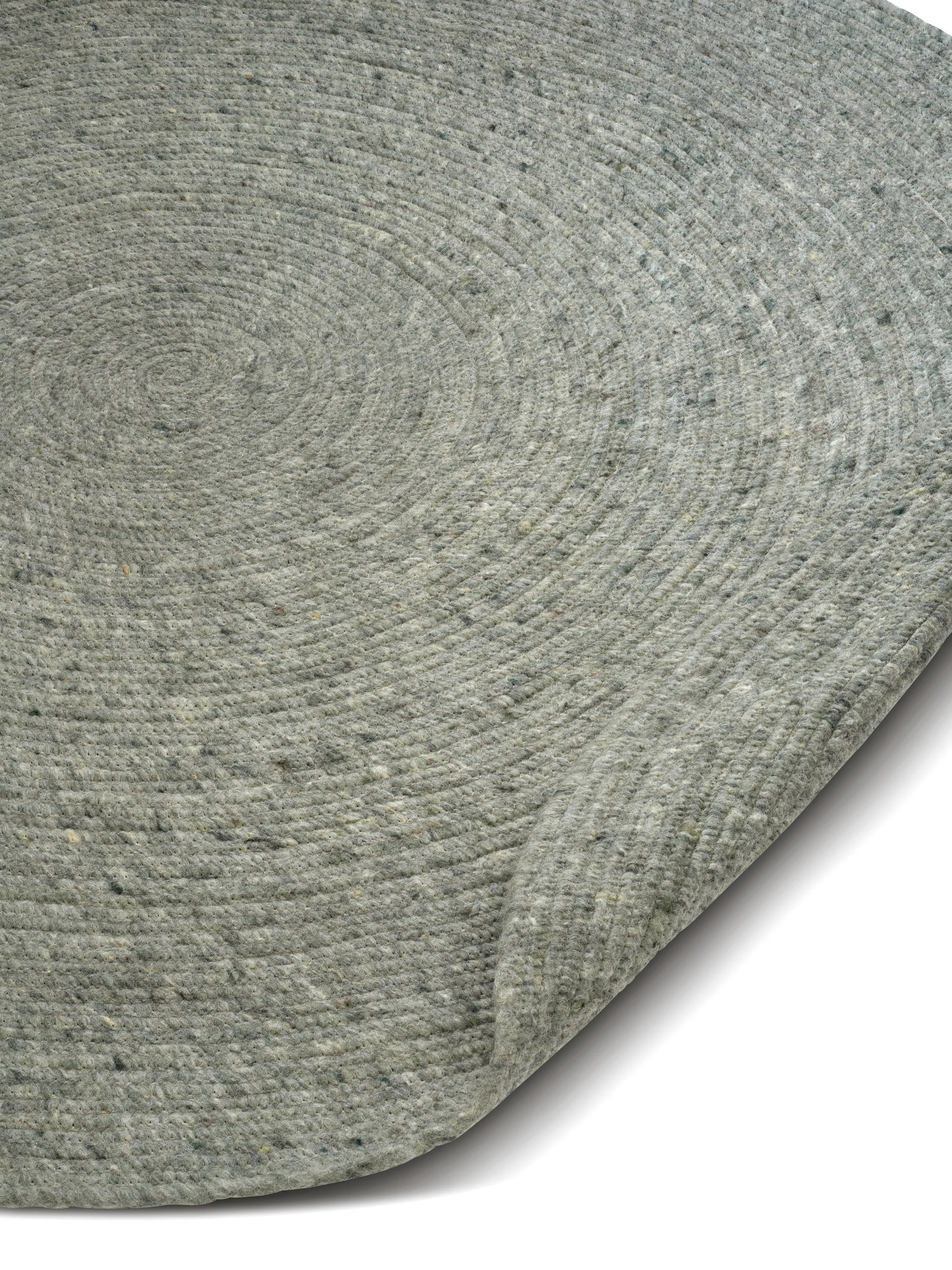 美丽诺圆形羊毛地毯直径160cm, 绿色 Classic Collection