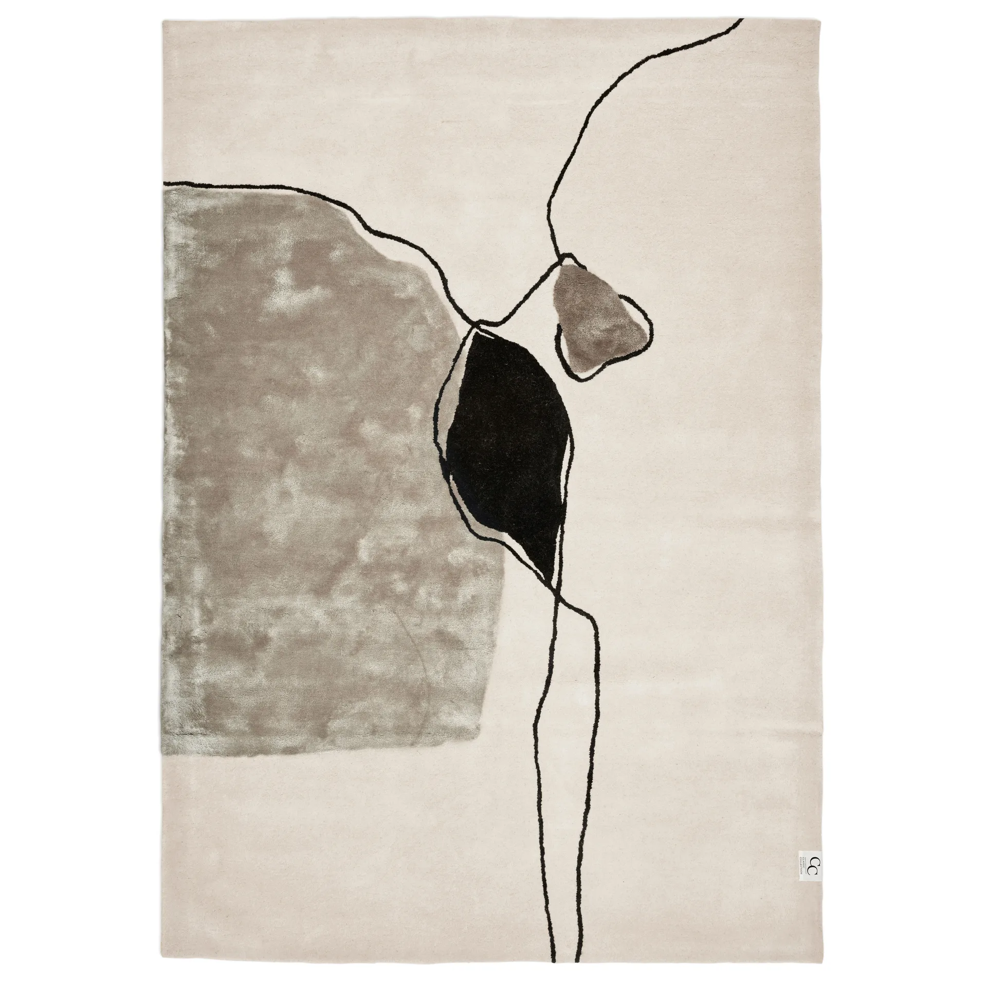 抽象地毯170x230cm, 象牙白 Classic Collection