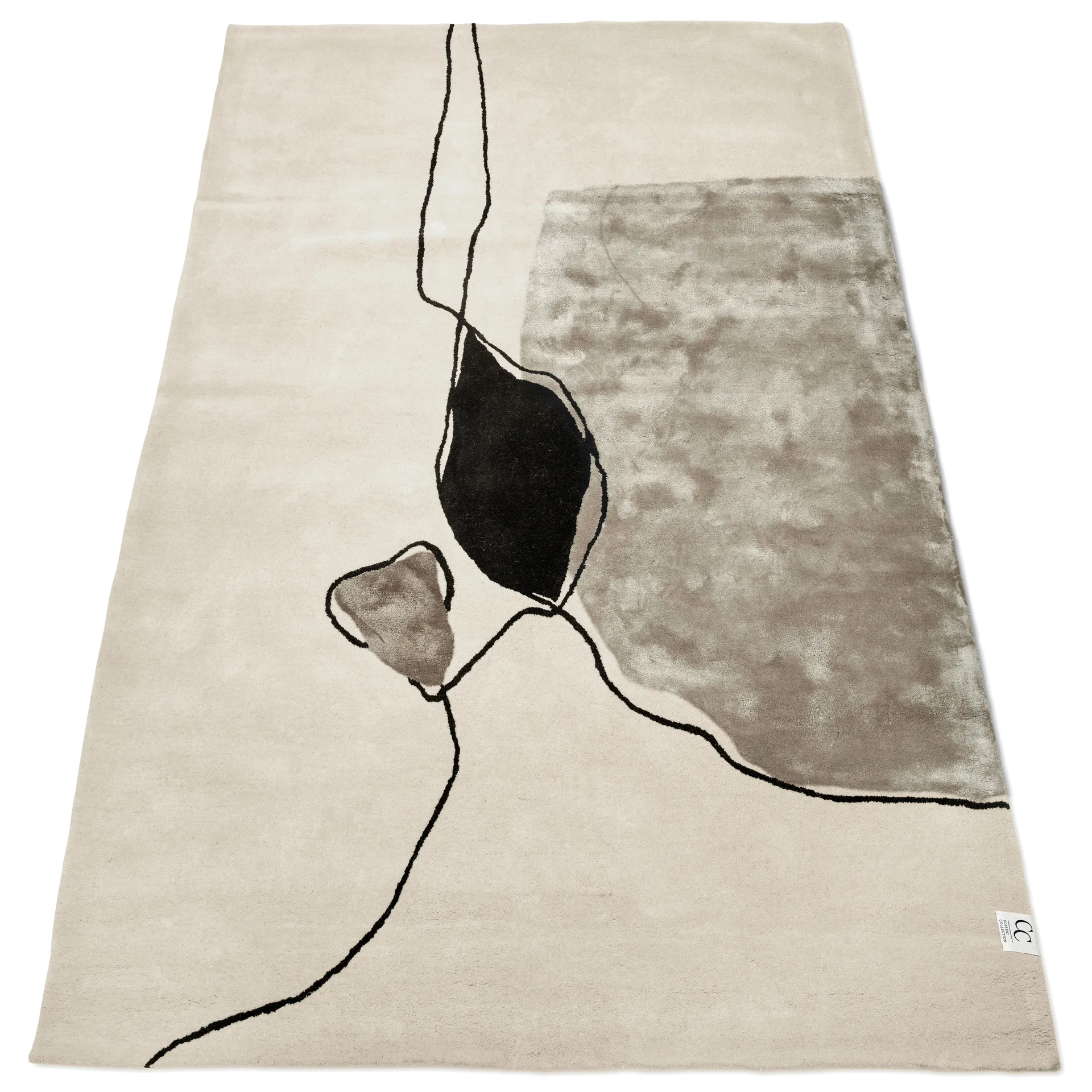 抽象地毯170x230cm, 象牙白 Classic Collection