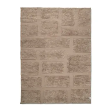 砖块纹羊毛地毯170x230cm - 米色 - Classic Collection