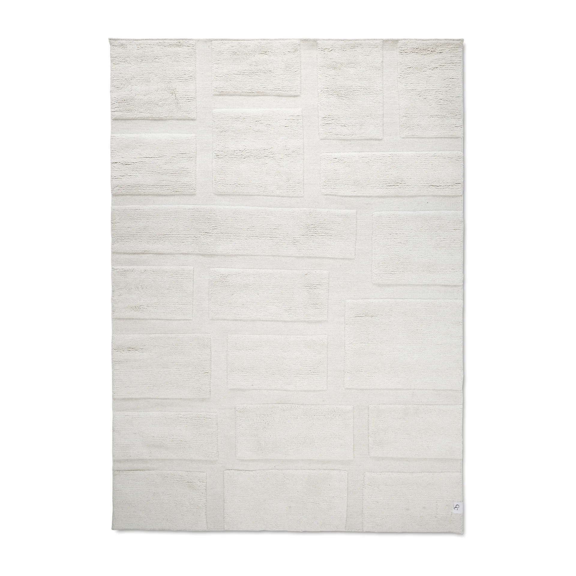 砖块纹羊毛地毯170x230cm, 象牙白 Classic Collection