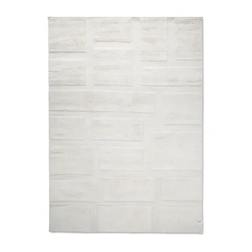 砖块纹羊毛地毯170x230cm - 象牙白 - Classic Collection