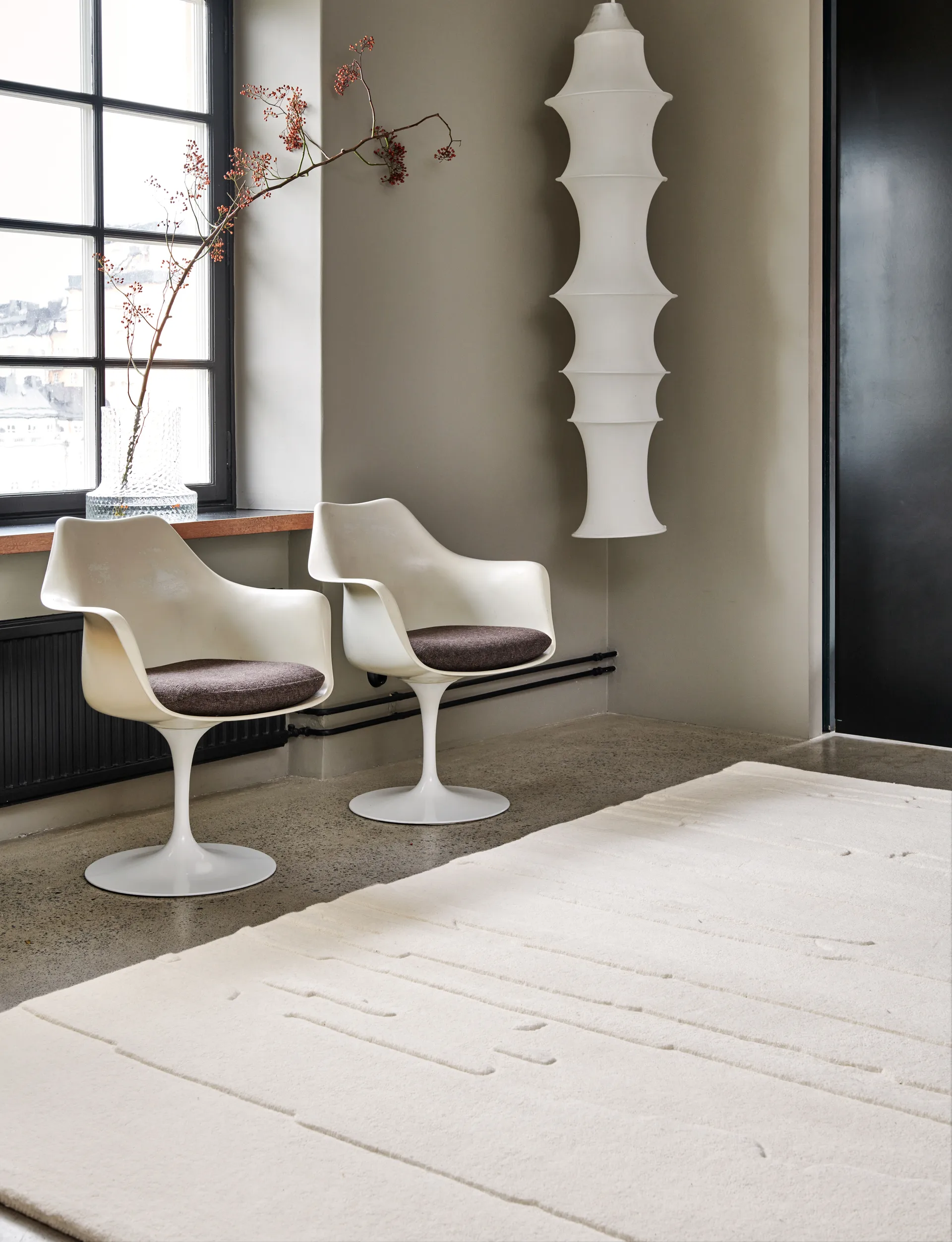 Carved 羊毛地毯 170x230 cm, Ivory Classic Collection