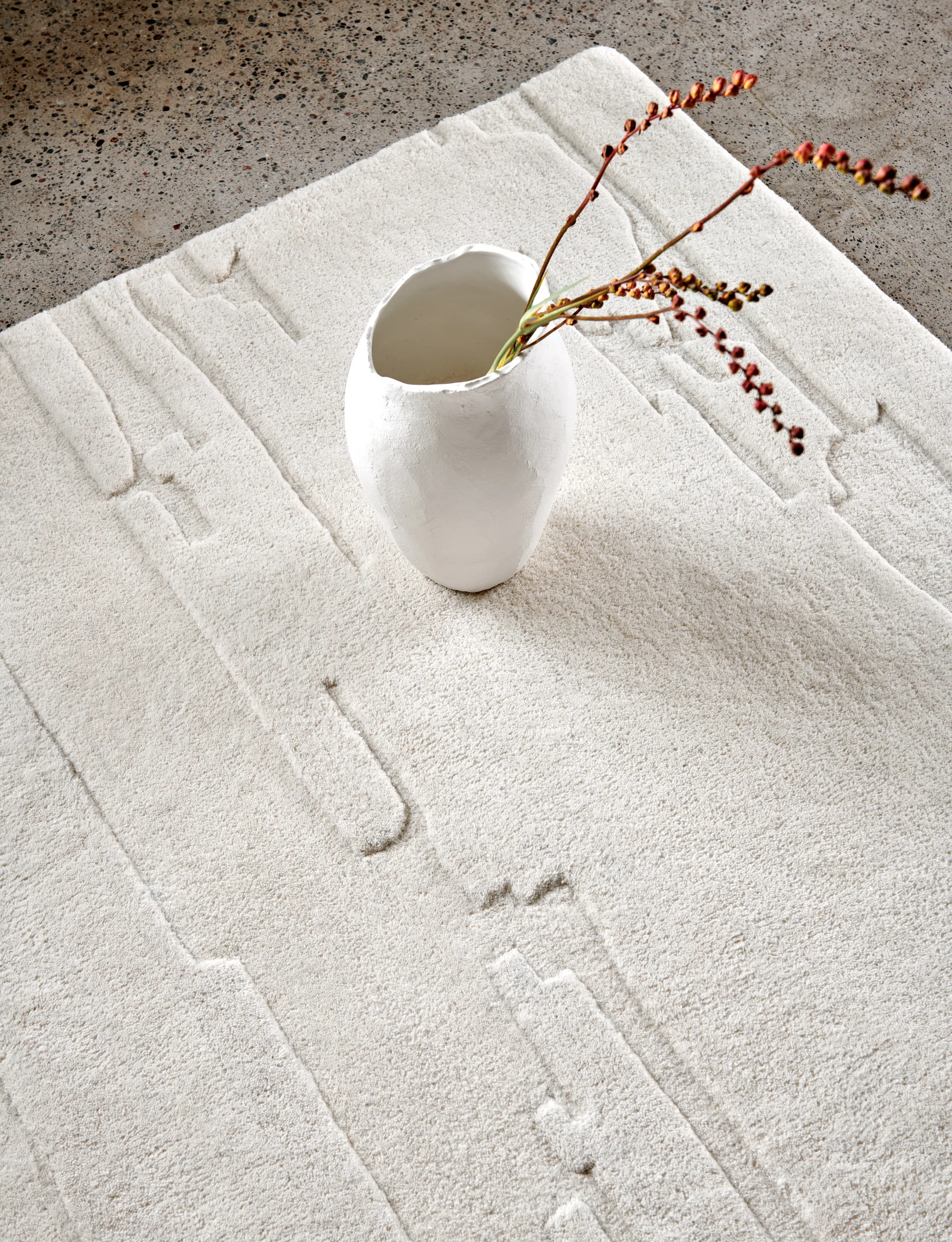 Carved 羊毛地毯 170x230 cm, Ivory Classic Collection