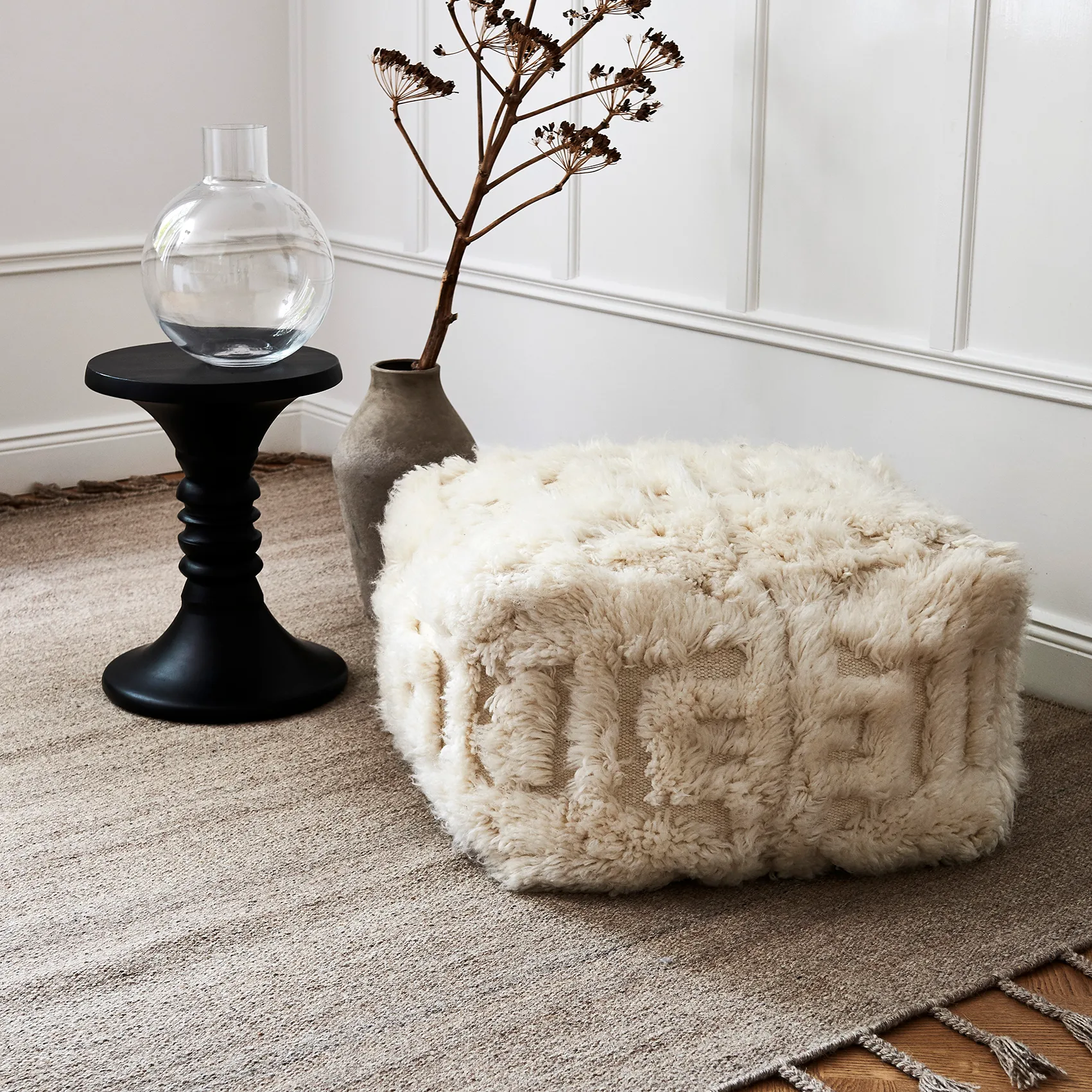 Casablanca pouf 55x55 cm, 白色 Classic Collection