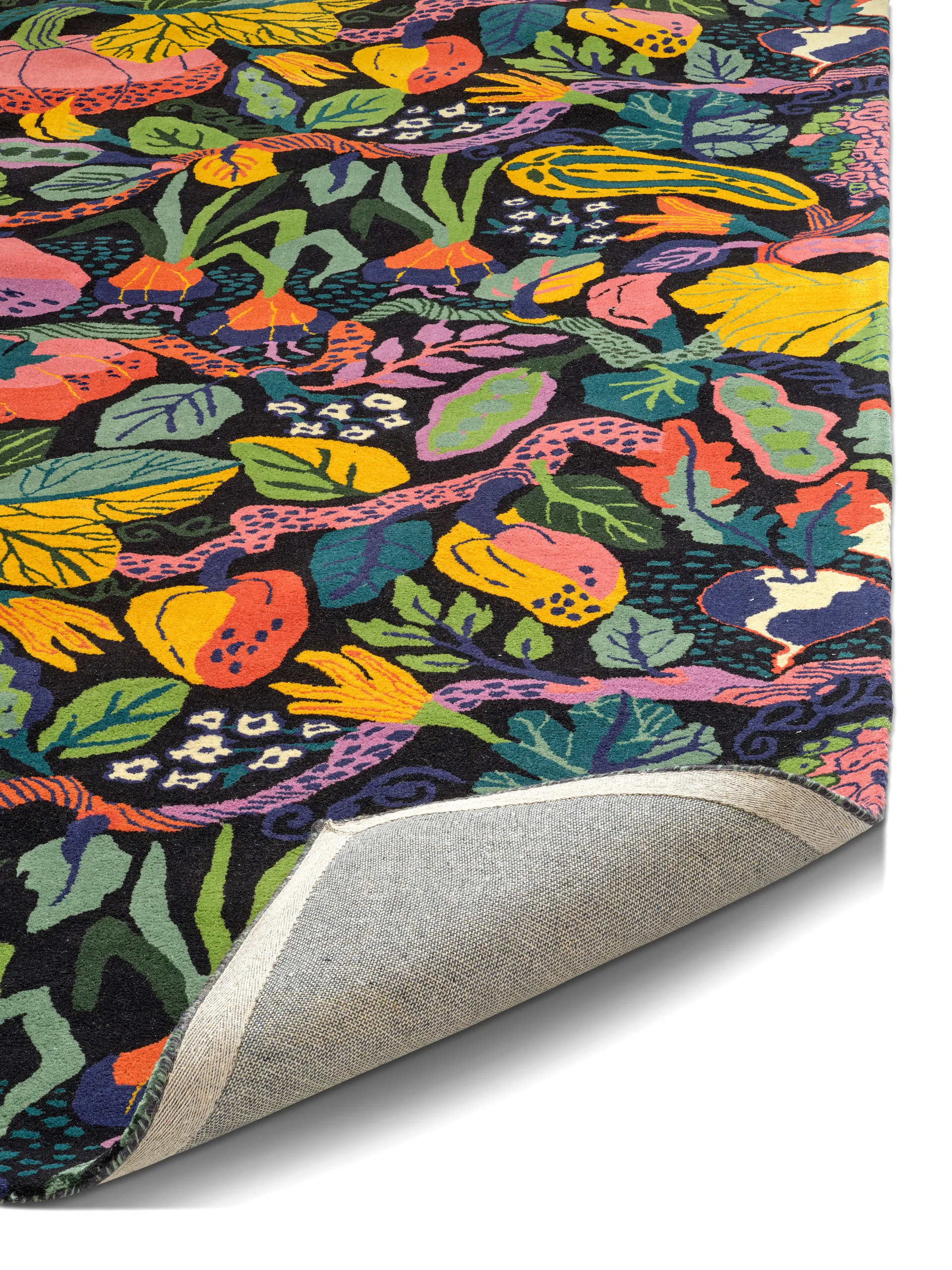 Heritage Garden 地毯, 炭黑色多色_170x230cm Classic Collection