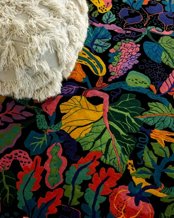 Heritage Garden 地毯 - 炭黑色多色_170x230cm - Classic Collection