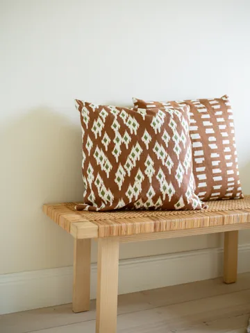Ikat Block 抱枕套 50x50cm - 棕色 - Classic Collection