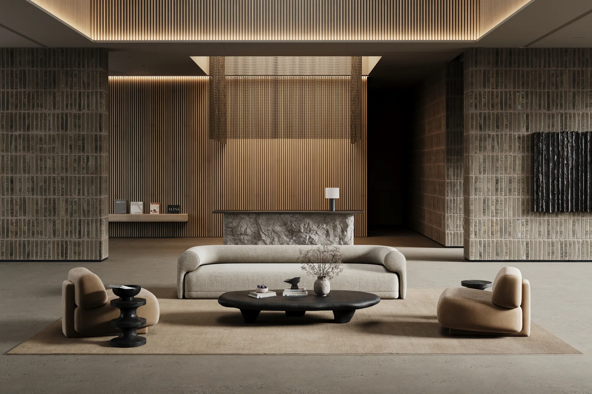 Lobby 包缝地毯, 米色_140x200cm Classic Collection