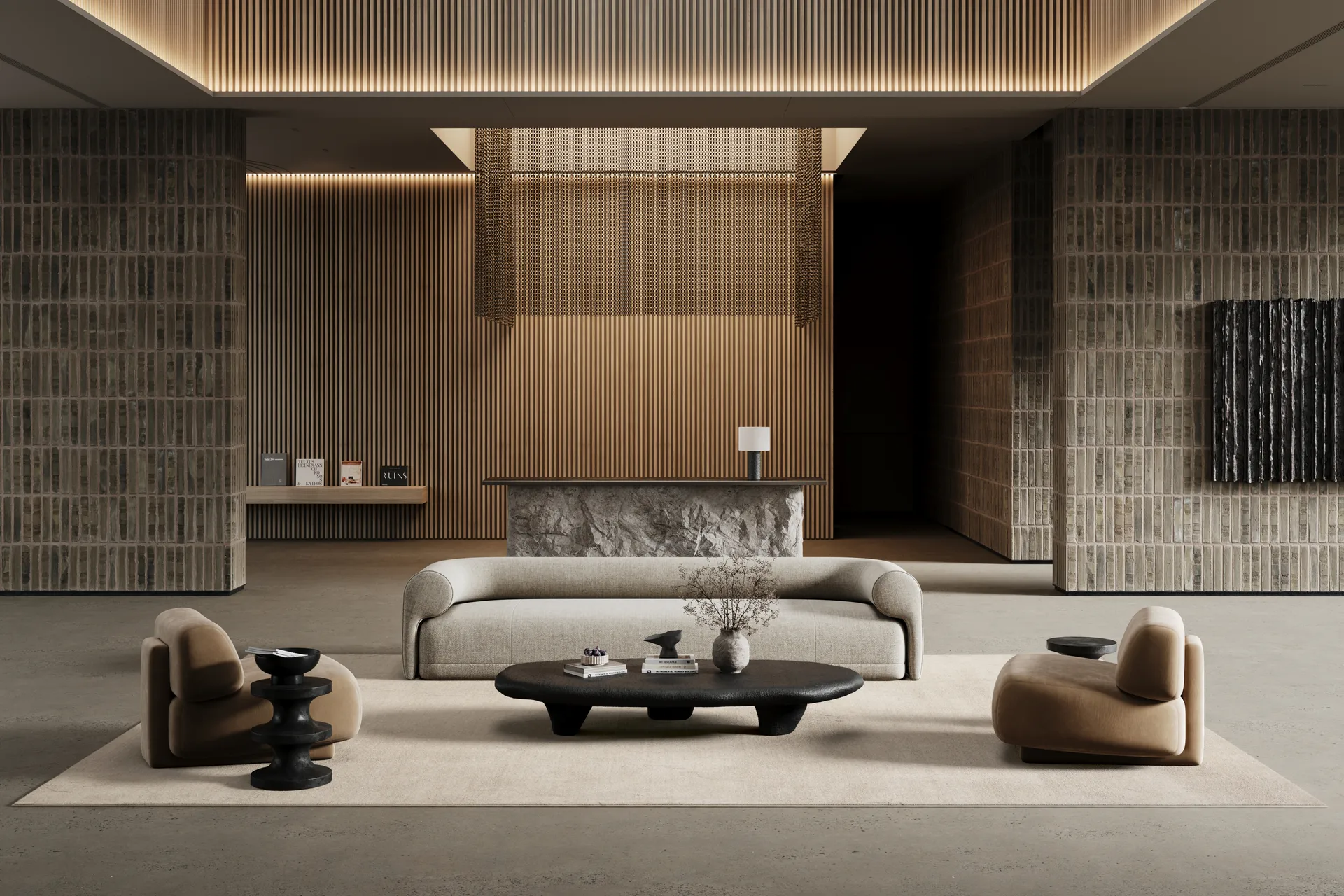 Lobby 包缝地毯, 米白色_140x200cm Classic Collection