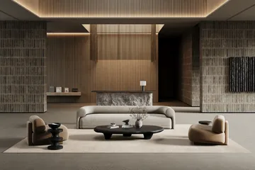 Lobby 地毯 with overlock stitching - 米白色, 140x200 cm - Classic Collection