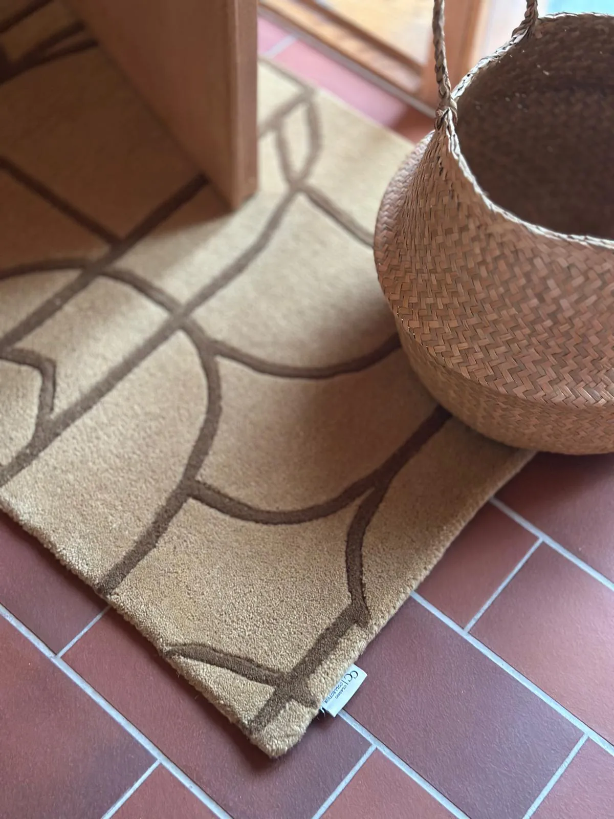 Modern Abstract 门垫 60x90 cm, Mustard Classic Collection