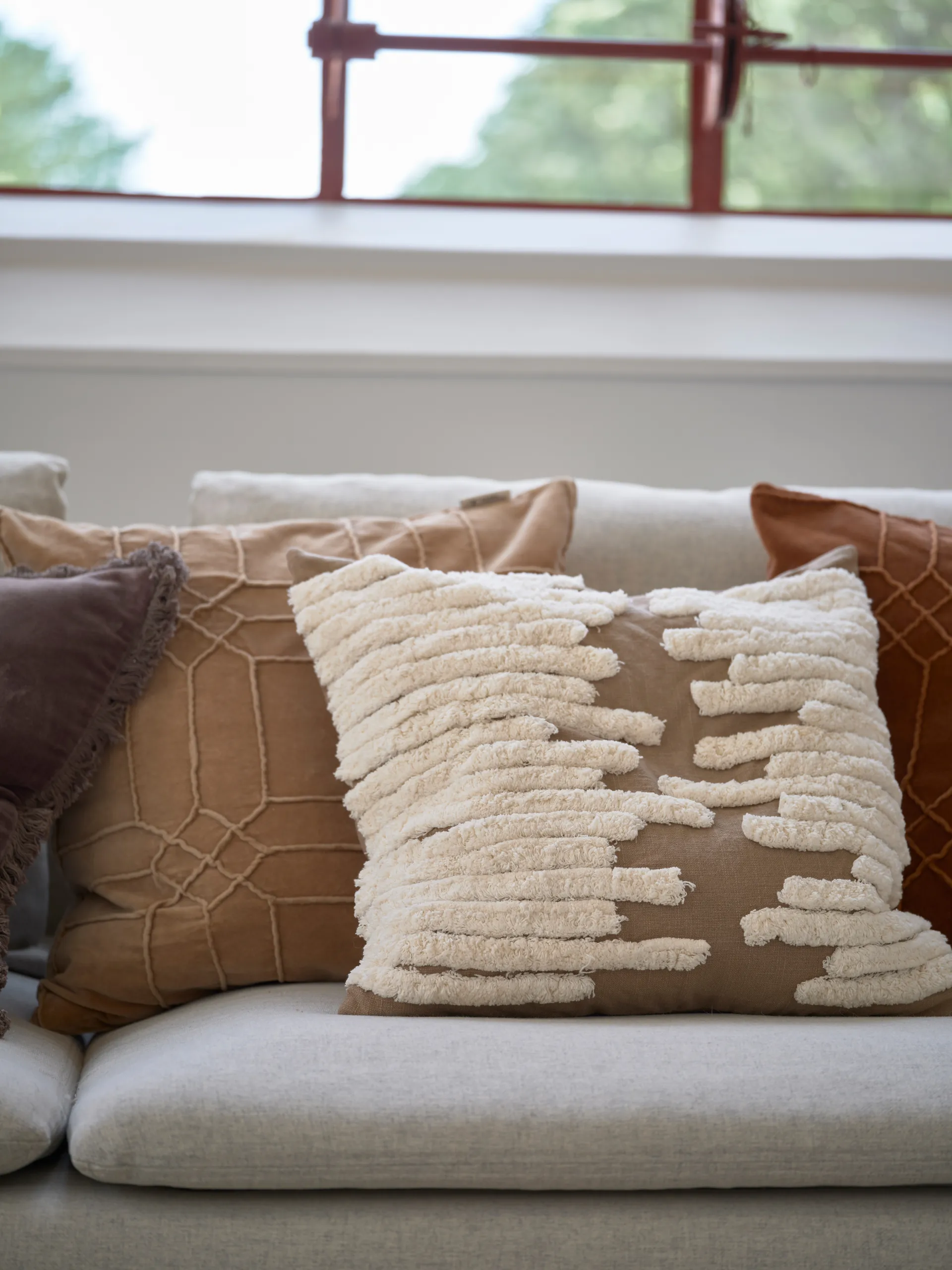 River 枕头套 50x50 cm, Simply 灰褐色（Taupe） Classic Collection