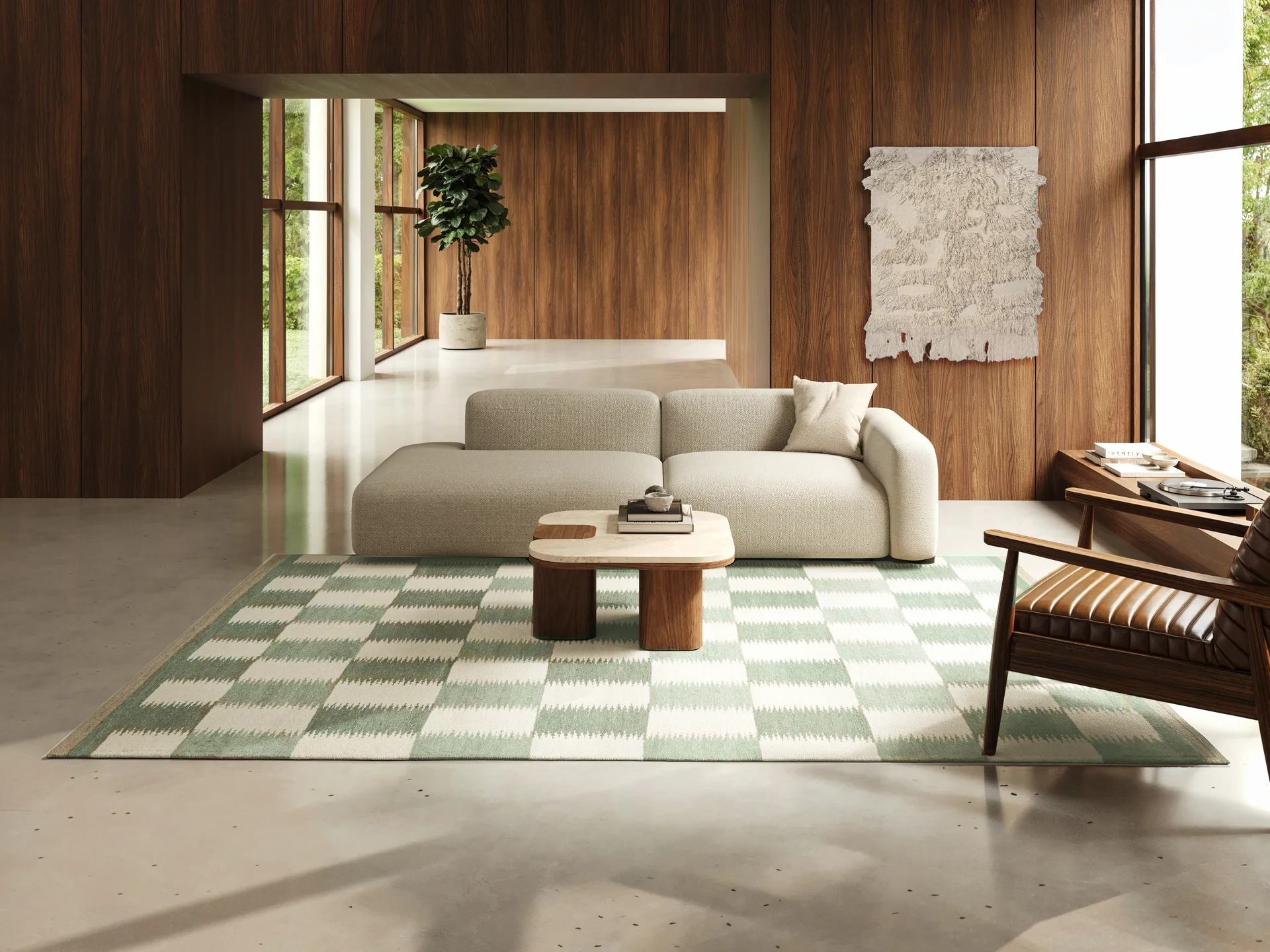 Röllakan Tagel 地毯, 绿色_170x230cm Classic Collection