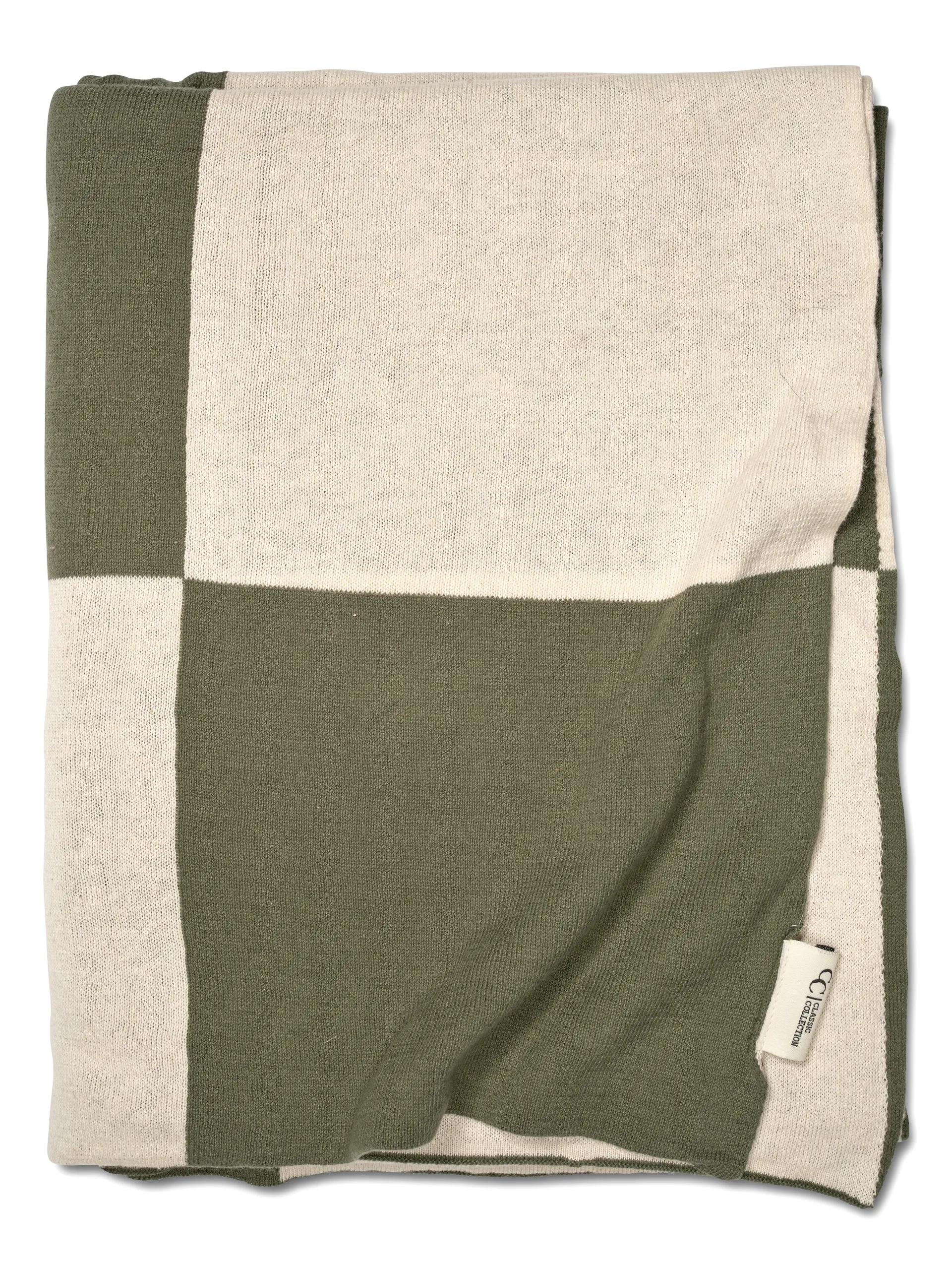 Square 毯子 130x170 cm, 绿色 Classic Collection