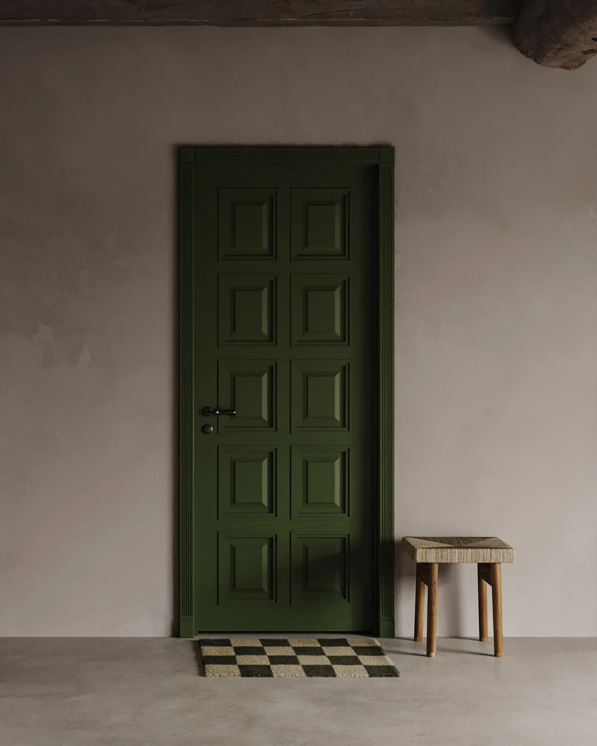 Square 门垫 60x90 cm, 黑色-原色/自然色 Classic Collection