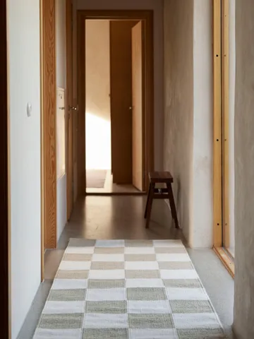 Square 长条地毯 - 白色_自然色_80x200cm - Classic Collection