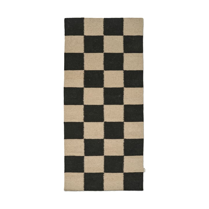 Squares 桌旗 地毯 - 黑色-原色/自然色, 80x200 cm - Classic Collection