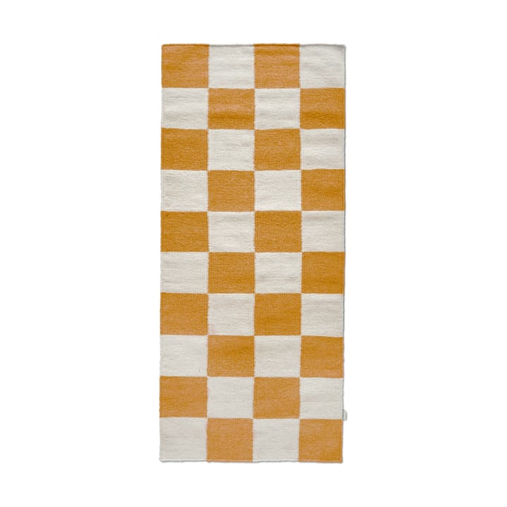 Squares 桌旗 地毯 - 白色-黄色, 80x200 cm - Classic Collection