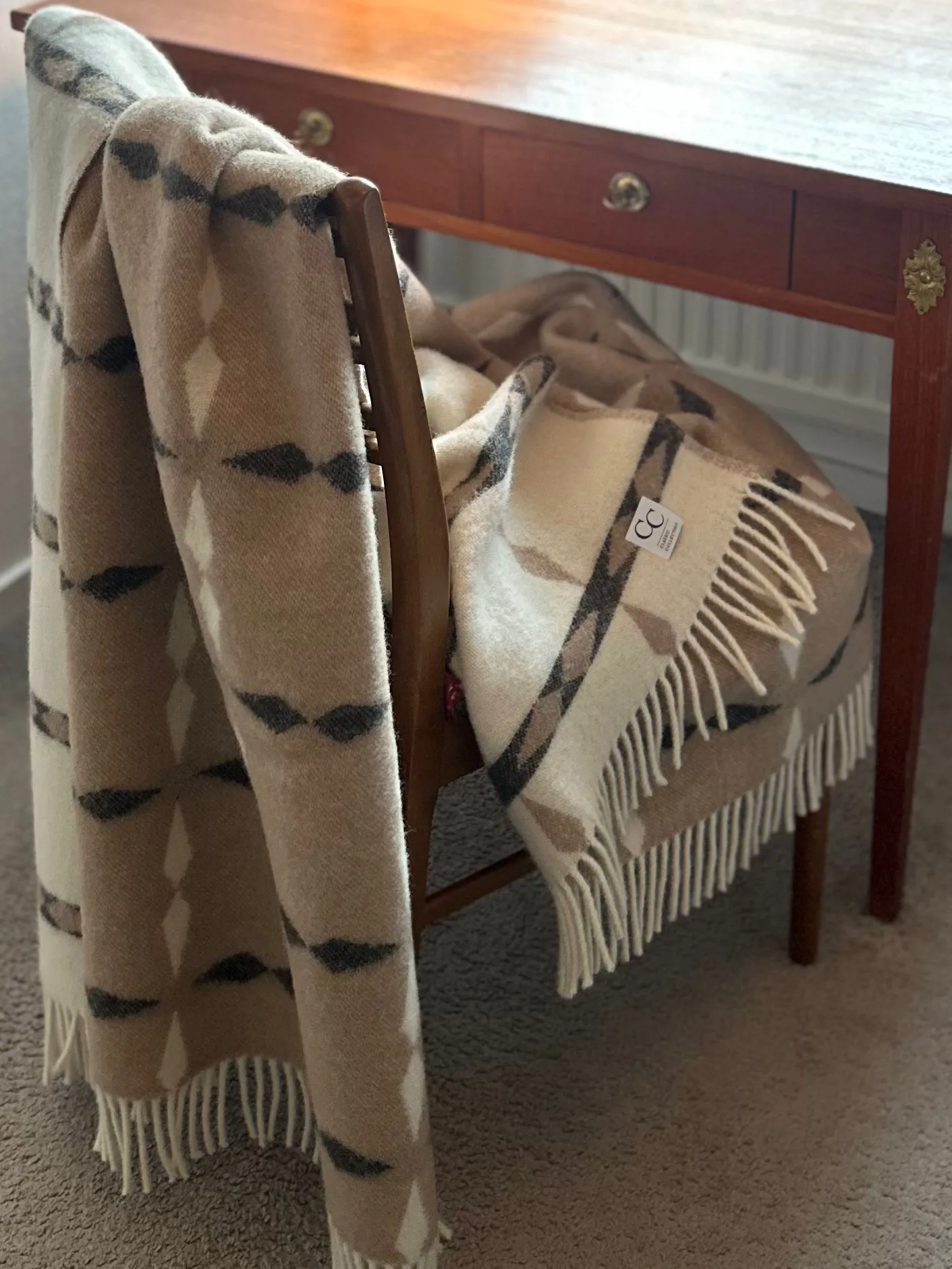 Tile 毯子 130x180 cm, 米色 Classic Collection