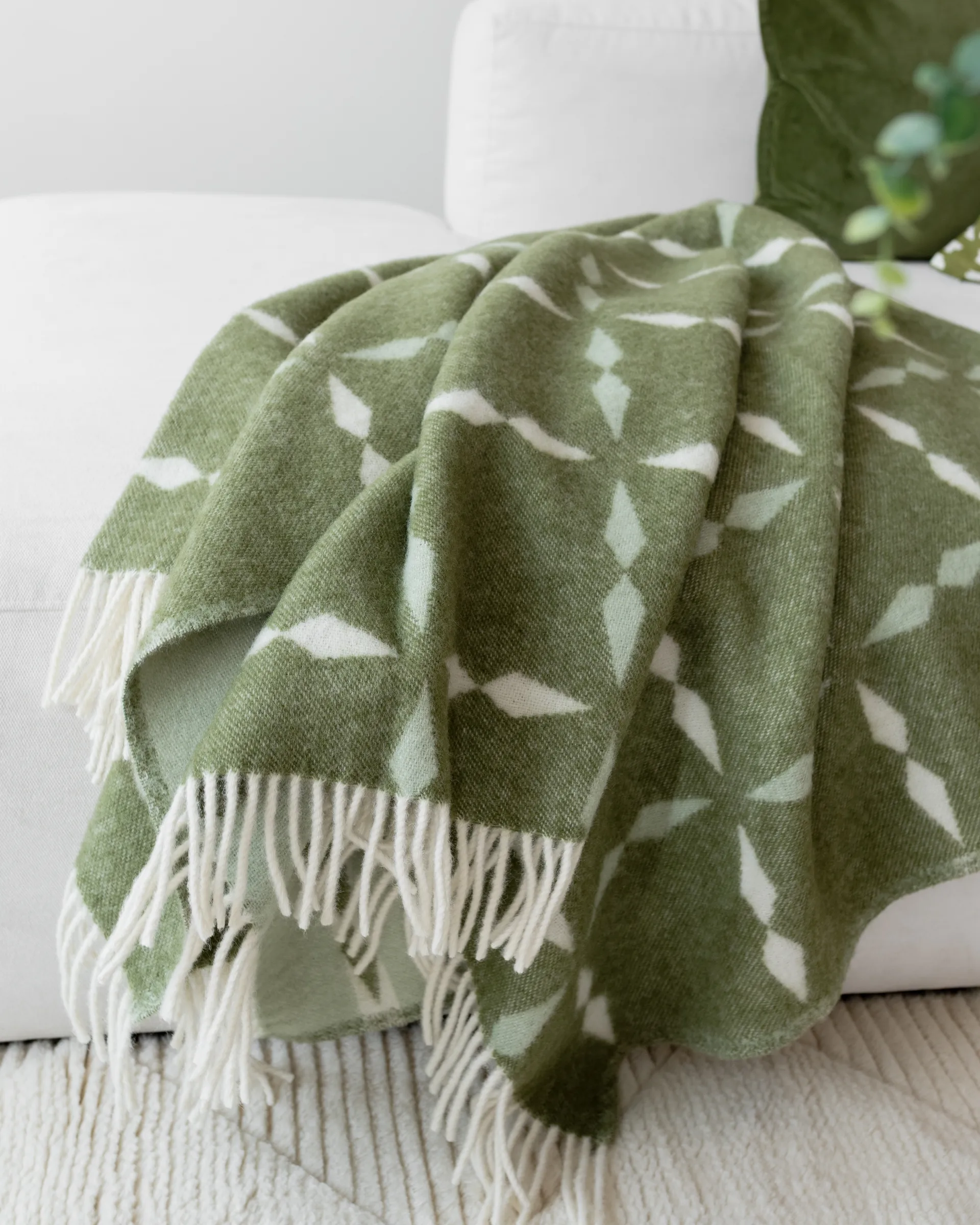 Tile 毯子 130x180 cm, 绿色 Classic Collection