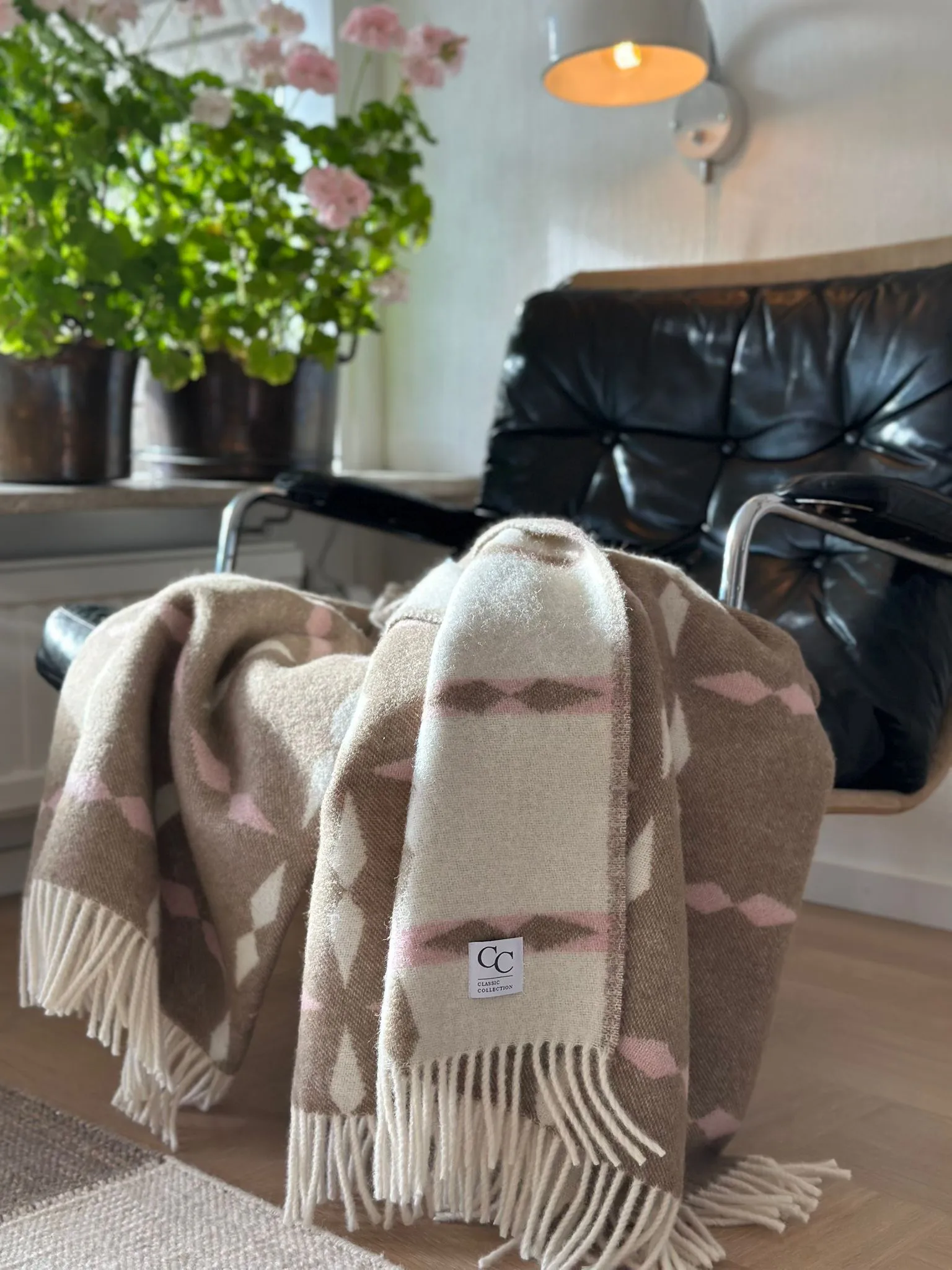 Tile 毯子 130x180 cm, 粉色 Classic Collection