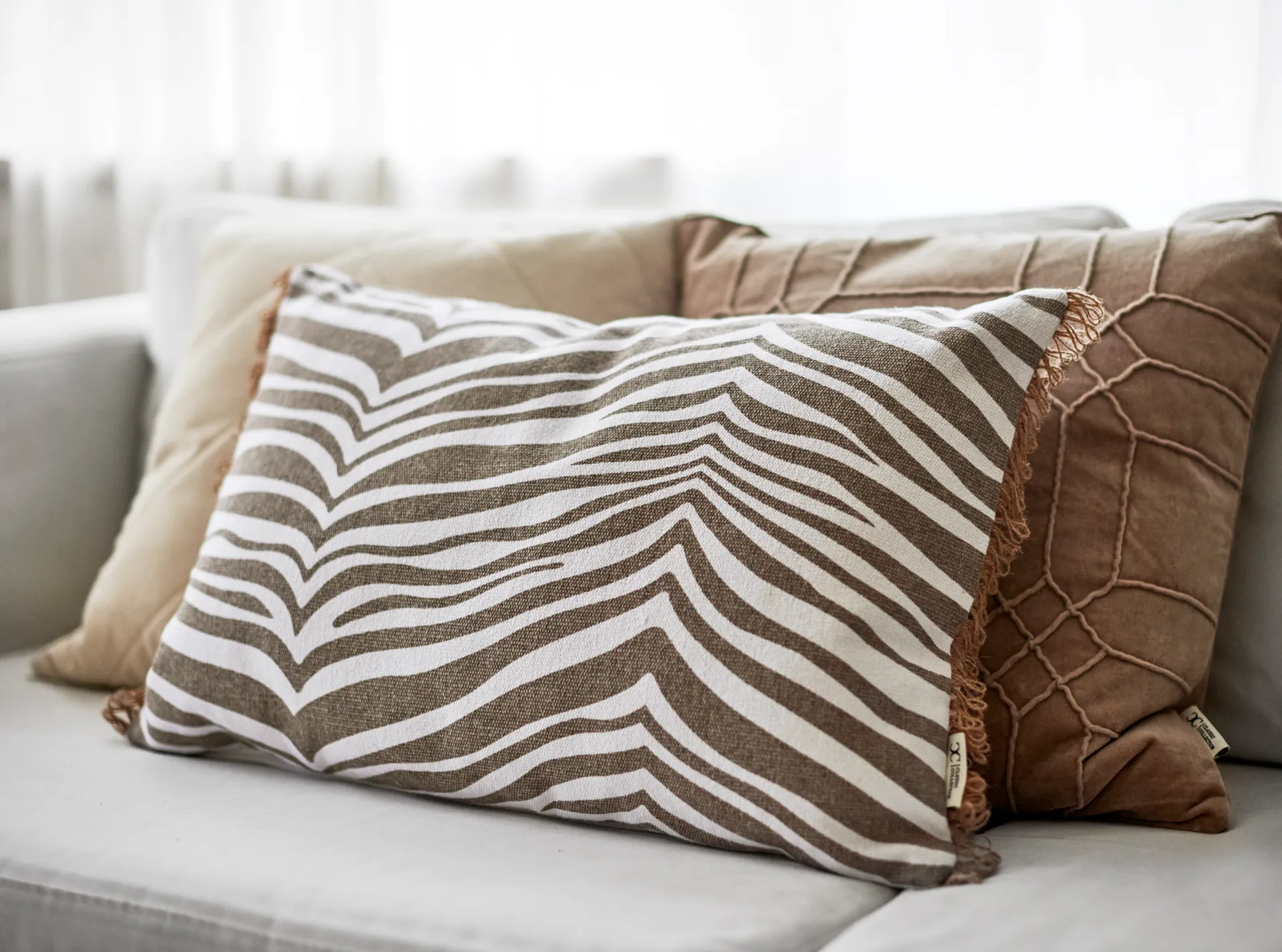 Zebra 靠枕|靠垫 40x60 cm, simply 灰褐色（Taupe） (米色) Classic Collection