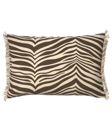 Zebra 抱枕 - 棕色-原色，40x60cm - Classic Collection