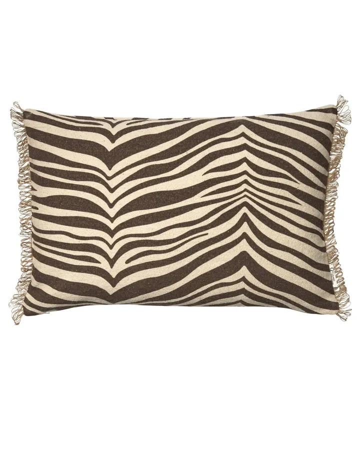 Zebra 抱枕 - 棕色-原色，40x60cm - Classic Collection