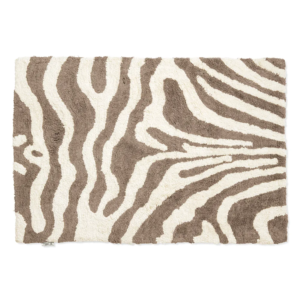 Zebra 浴室地垫60x90 cm, simply 灰褐色（Taupe）-白色 Classic Collection