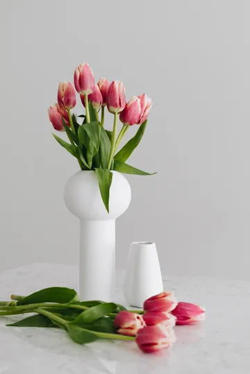 柱形花瓶 24cm - 白色 - Cooee Design