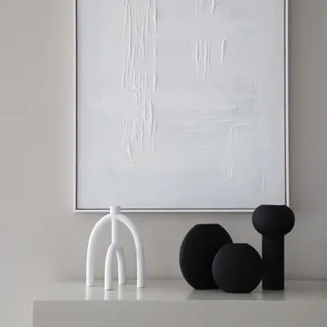 柱形花瓶 24cm - 黑色 - Cooee Design