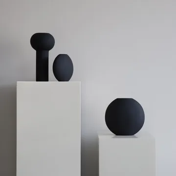 柱形花瓶 24cm - 黑色 - Cooee Design